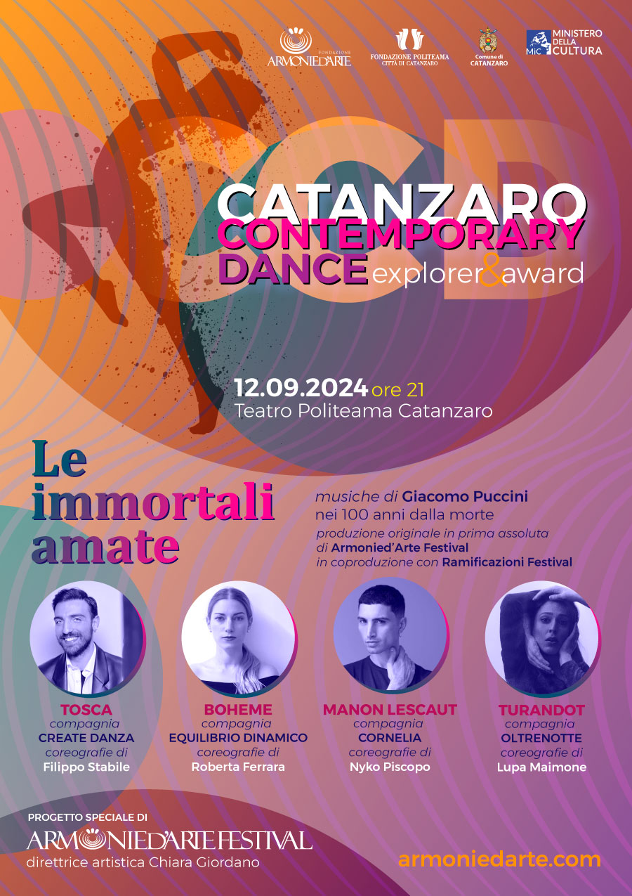 Catanzaro Contemporary Dance è un progetto speciale di Armonie d'Arte Festival ideato e diretto da Chiara Giordano